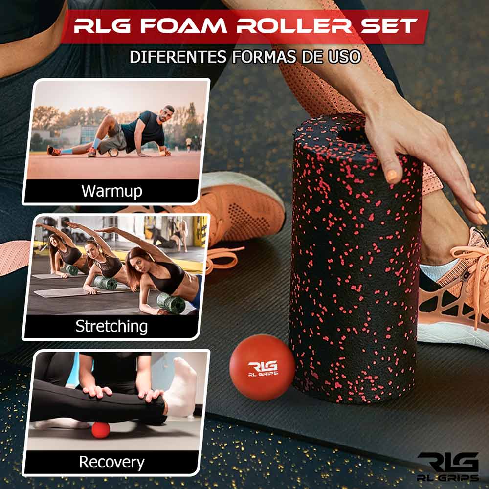 Csheng Rulo Pilates Foam Roller Masaje Espuma de músculo de La Pierna de  Rodillo de Espuma para Masaje Muscular de Tejido Profundo 5,30cm :  : Deportes y aire libre