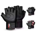 RLG Wristband Fitness Gloves - Guantes de Gimnasio con Muñequera
