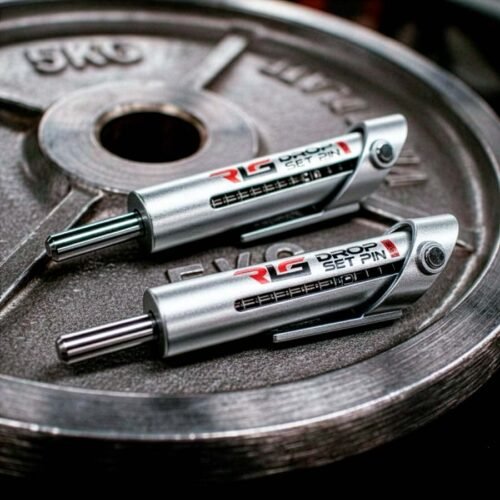 2 drop set pins aluminio encima de un disco