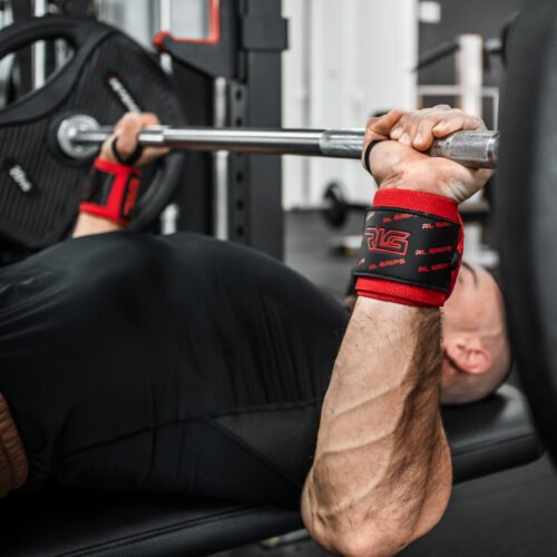 press banca con muñequeras