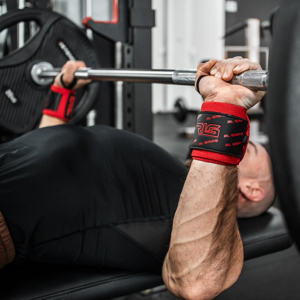 press banca con muñequeras