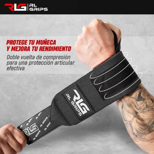 Detalle muñequeras máxima compresión