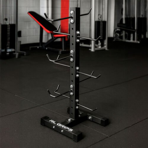 soporte de agarres en sala fitness