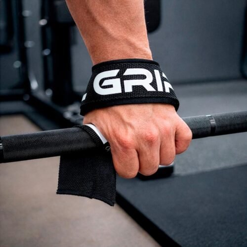 straps olimpicos colocados en la barra