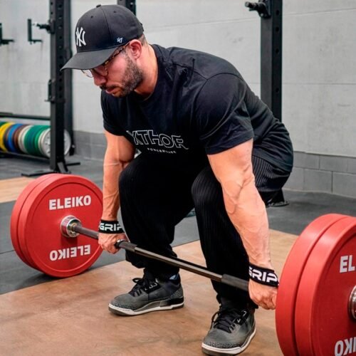 peso muerto con straps olimipicos