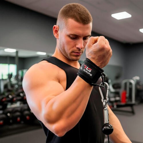 biceps polea muñequeras rl grips