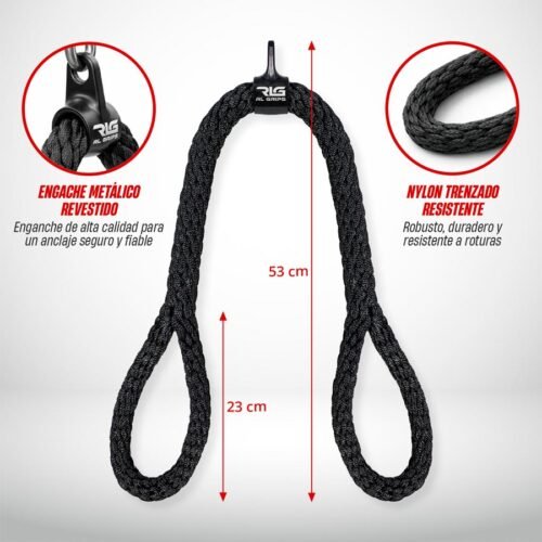 cuerda de triceps medidas y detalles