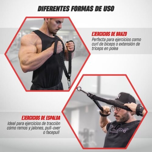 formas de usar la cuerda de triceps rl grips
