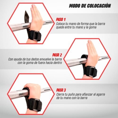 colocación power straps rl grips